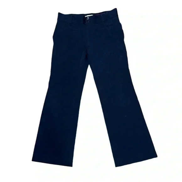 Anthropologie The Essential Flare Crop Pants Blue Size 2 - Picture 1 of 4